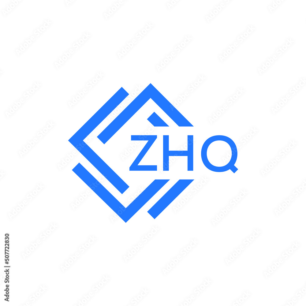 ZHQ letter logo design on white background. ZHQ  creative initials letter logo concept. ZHQ letter design.