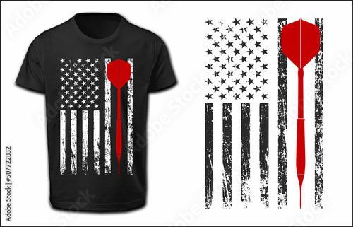 Flag Darts T-Shirt Design