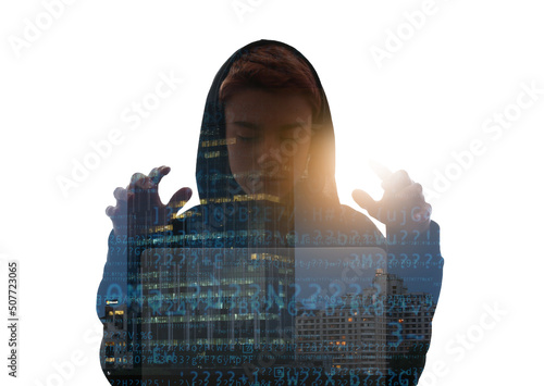 Triple exposure of modern b...