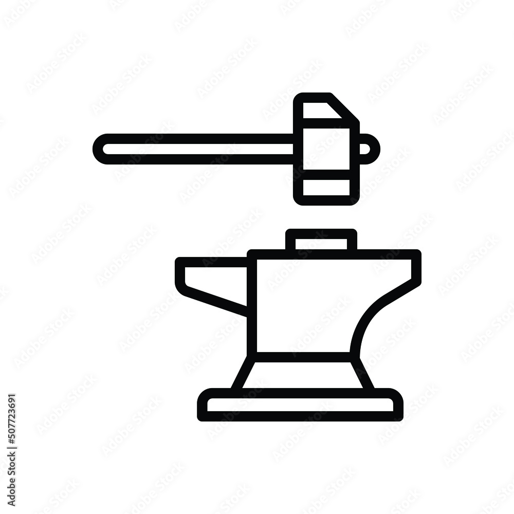 Black line icon for forge Black line icon for forge