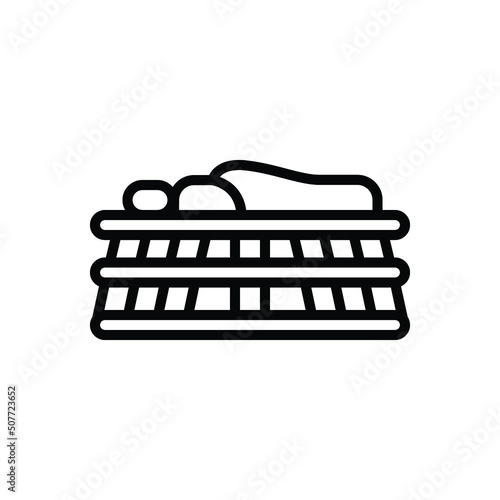 Black line icon for death