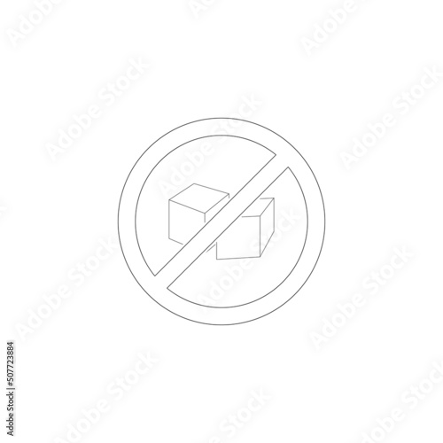 sugarless icon inside circle illustration design