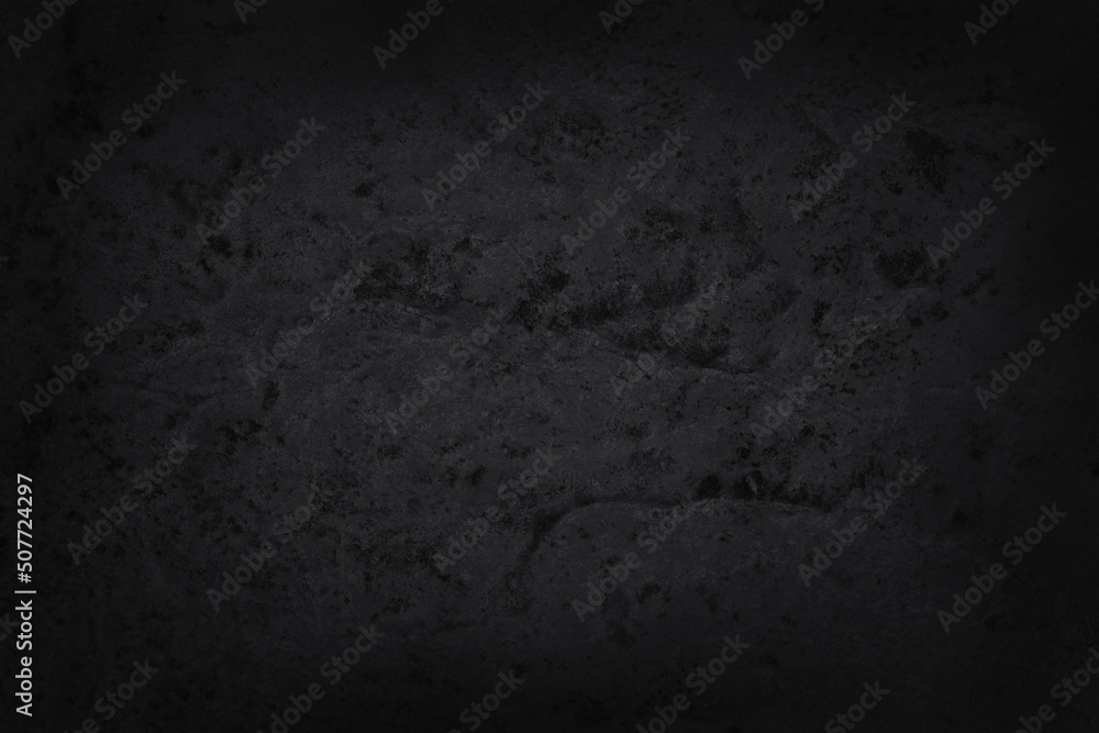 Naklejka premium Dark grey black slate texture in natural pattern with high resolution for background and design art work. Black stone wall.
