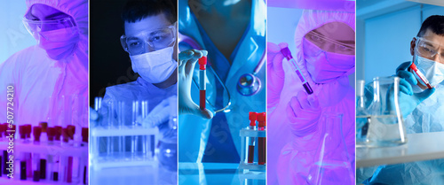 Collage with scientists wor...