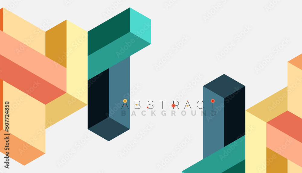 Abstract background. 3d cubes, cubic elements and blocks. Techno or business concept for wallpaper, banner, background, landing page Abstract background. 3d cubes, cubic elements and blocks. Techno or business concept for wallpaper, banner, background, landing page