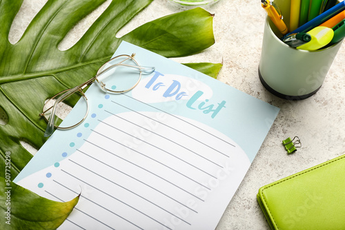 Blank to do list, stationer...