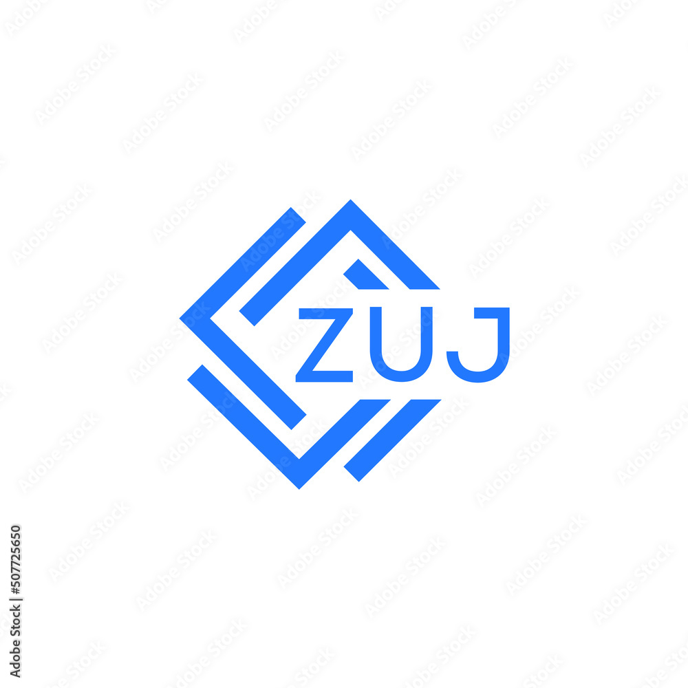 ZUJ technology letter logo design on white  background. ZUJ creative initials technology letter logo concept. ZUJ technology letter design.
