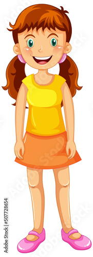 Little girl in yellow shirt