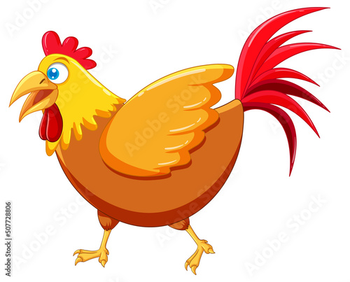 A chicken cartoon character