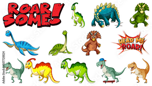 Font design and many dinosaurs