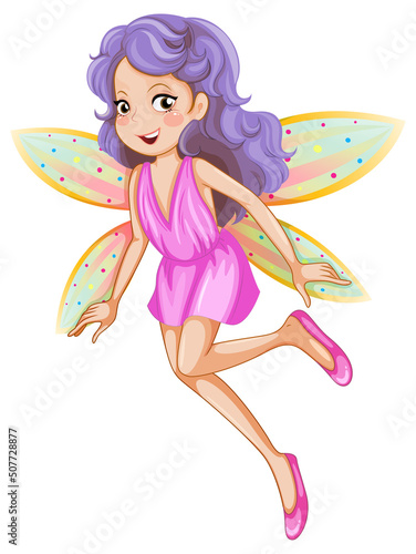 Fantastic fairy girl cartoon character