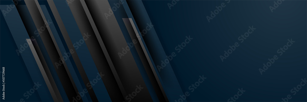 Obraz premium Black and blue abstract banner background