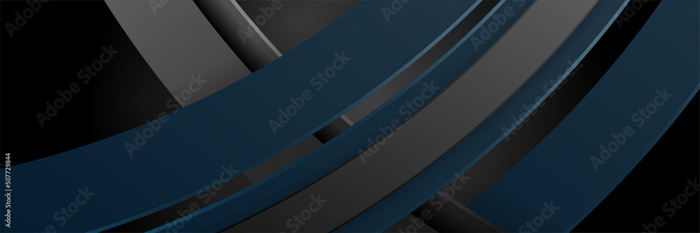 Obraz premium Black and blue abstract banner background