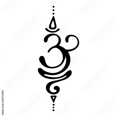 Om sign. Symbol and sign of spiritual practices, yoga.