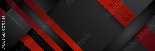 Black and red abstract banner background