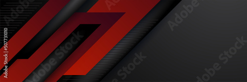 Black and red abstract banner background