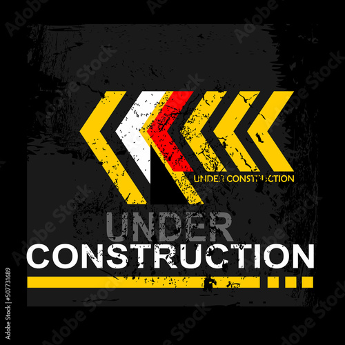 under construction design and sticker vector