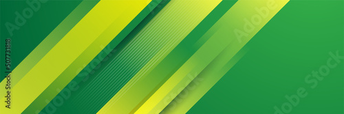 Green and yellow abstract banner background