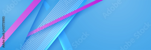 Blue pink and purple abstract banner background