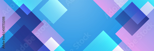 Blue pink and purple abstract banner background