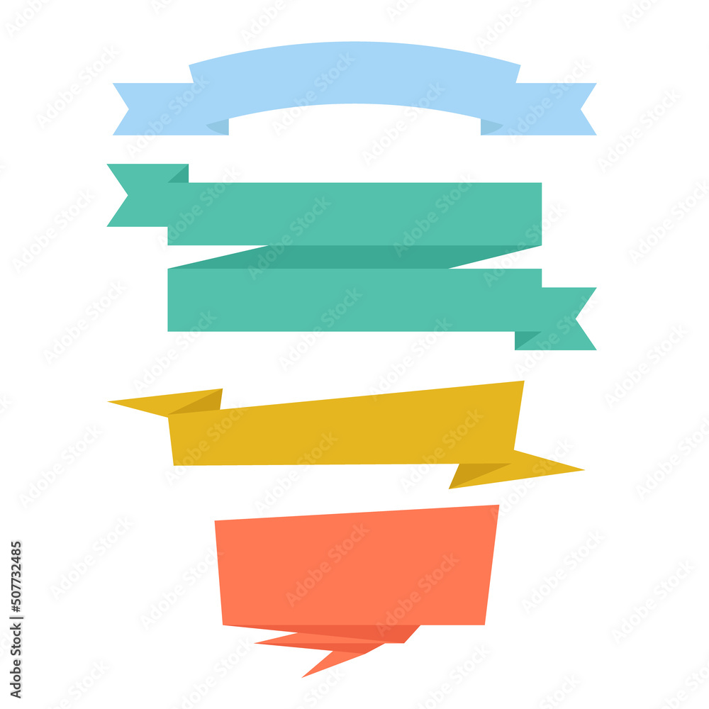 Set of ribbons. Banner ribbon vector Set of ribbons. Banner ribbon vector