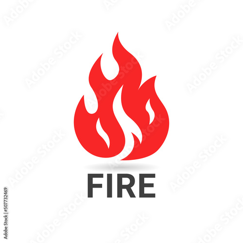 Fire Flame Icon. Bonfire Silhouette Logo mark