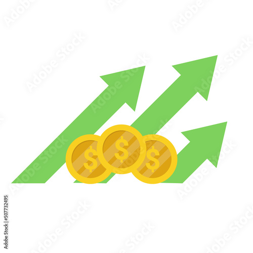 business cash reduction concept. investment growth progress