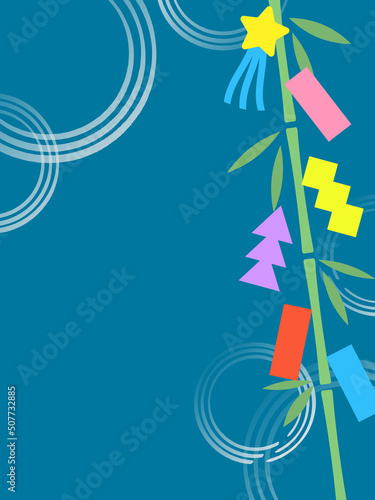 七夕の背景　縦位置　波紋