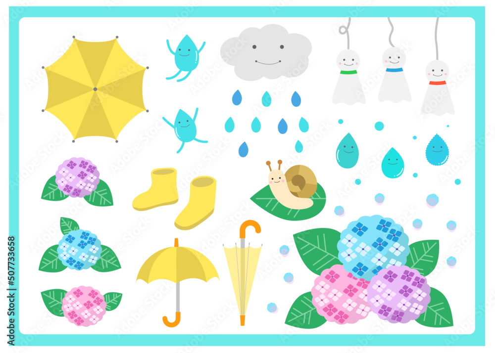 梅雨のイラスト