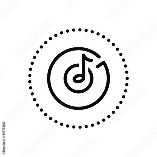Black line icon for groove