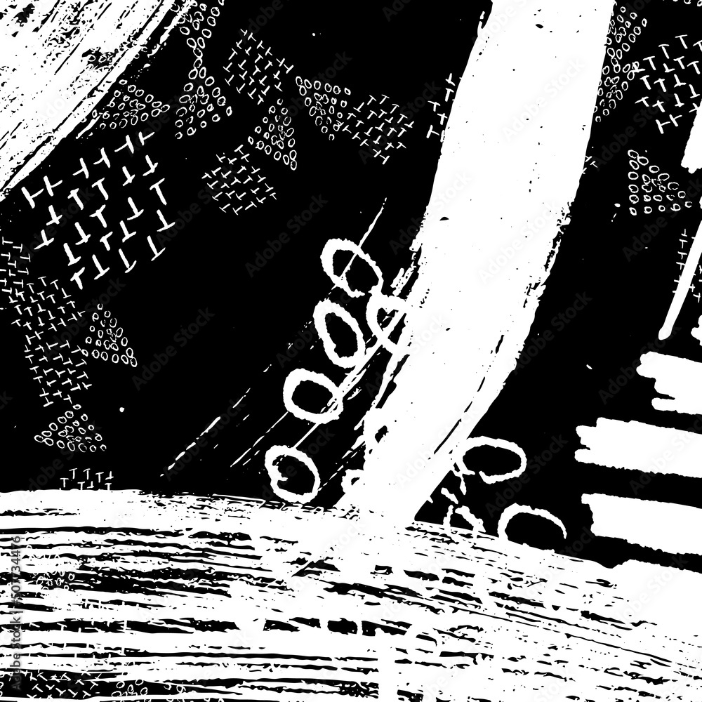 Obraz premium Black and white grunge background. Abstract mystical texture. Pattern of scratches, vintage surface, dirt