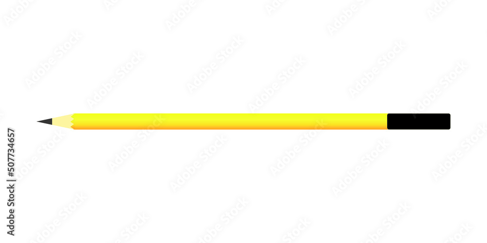 Drawing pencil vector isolated. Yellow pencil icon. Drawing pencil vector isolated. Yellow pencil icon.