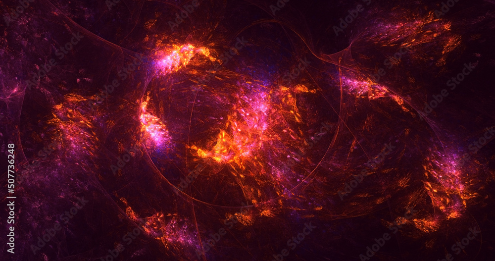 Obraz premium 3D rendering abstract colorful fractal light background