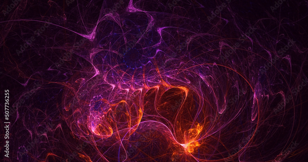 Fototapeta premium 3D rendering abstract colorful fractal light background