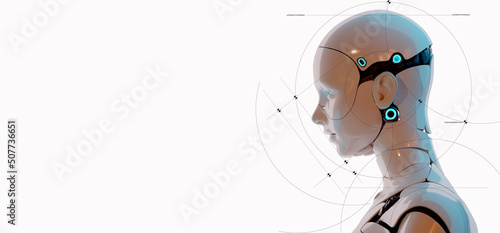 AI robot process automation RPA  security cloud digital technology. futuristic background 3D robot on global online network virtual communication IoT VPN cybersecurity, security platform programming