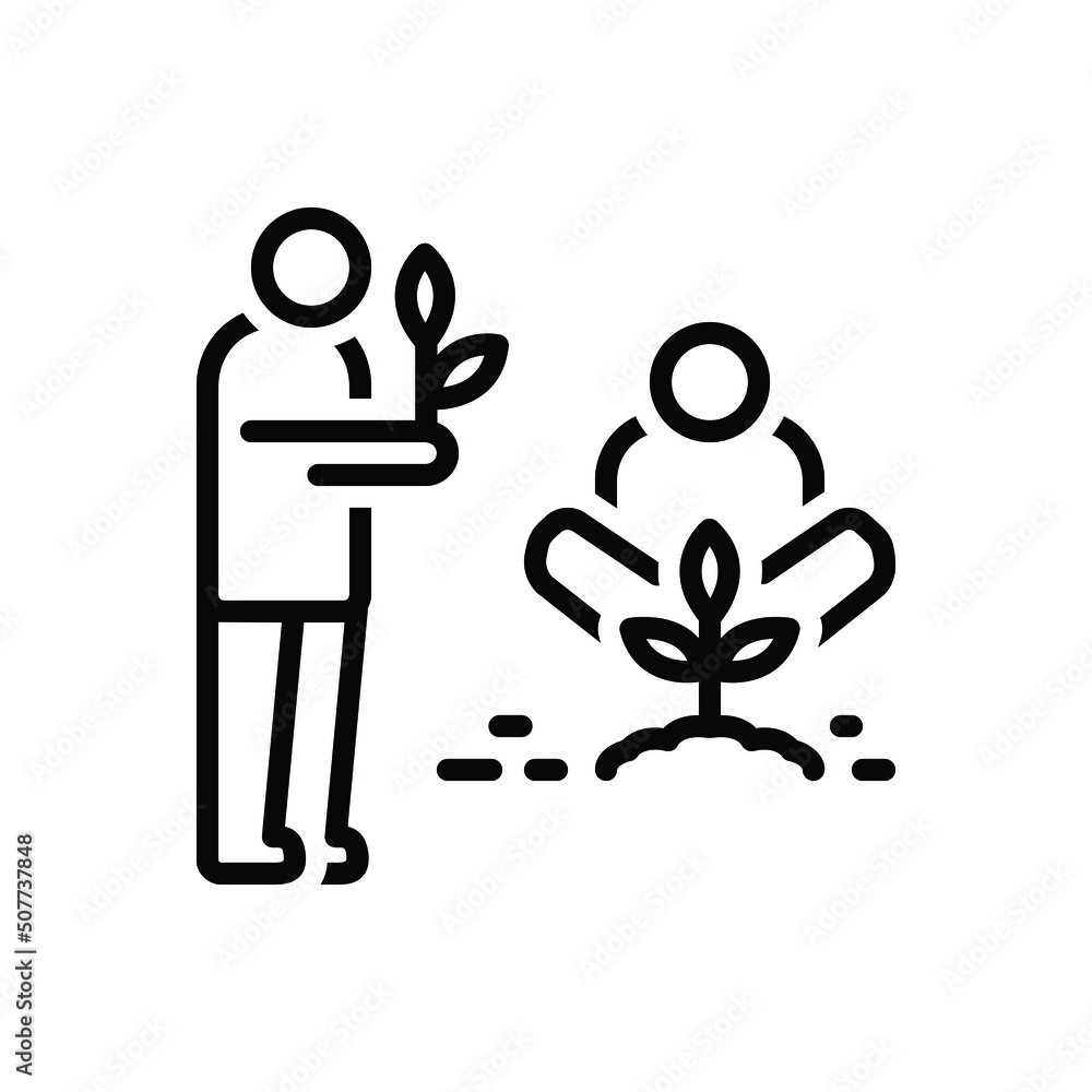 Black line icon for support Black line icon for support