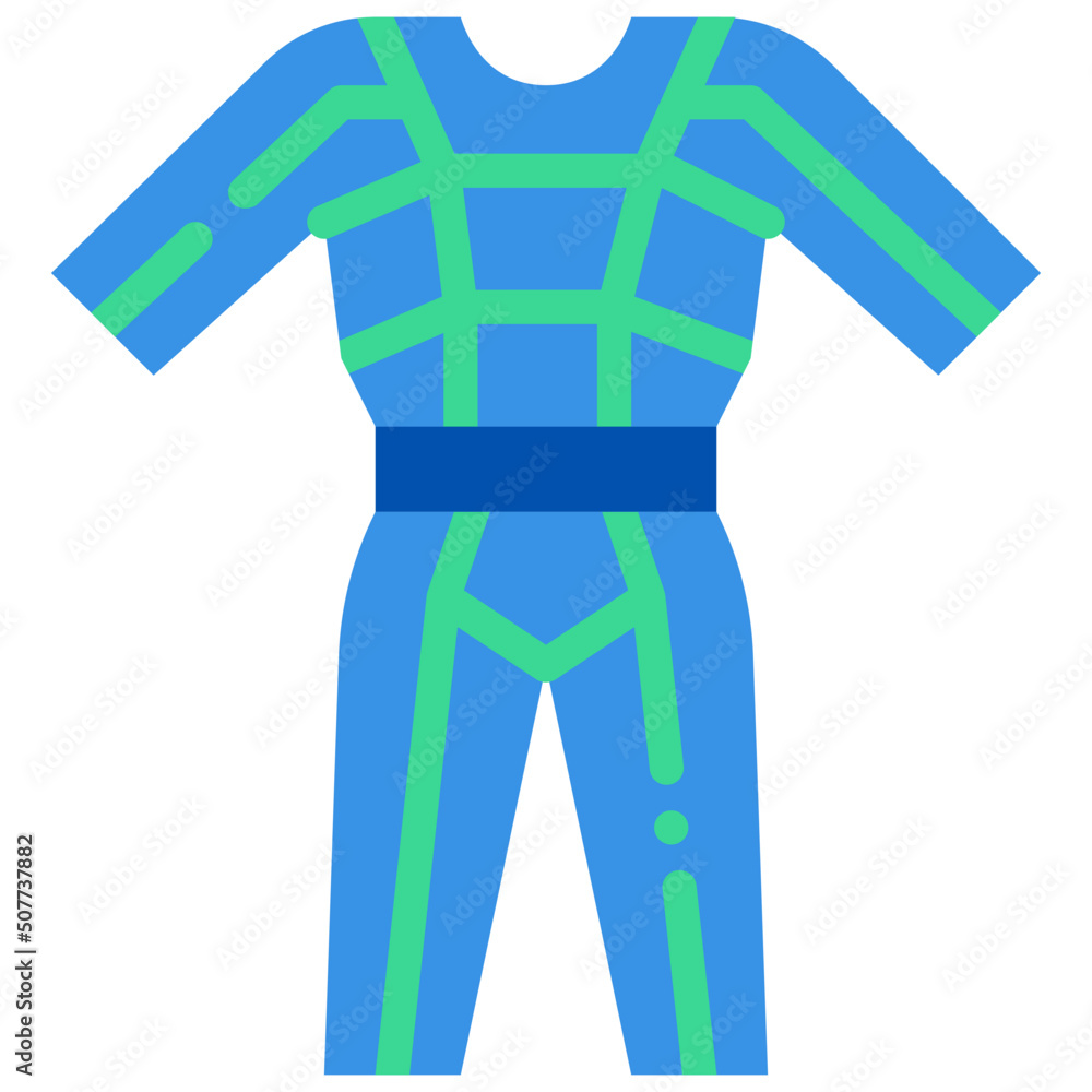 Naklejka premium suit flat icon