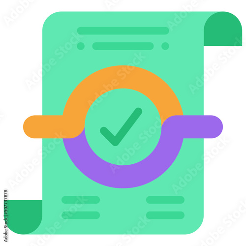 smart contract flat icon