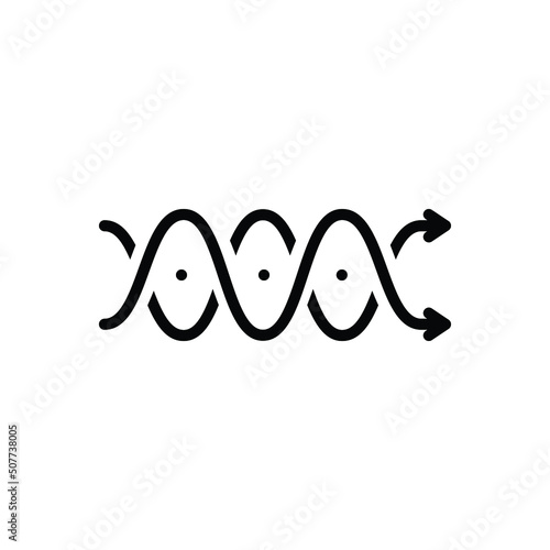 Black line icon for crossing
