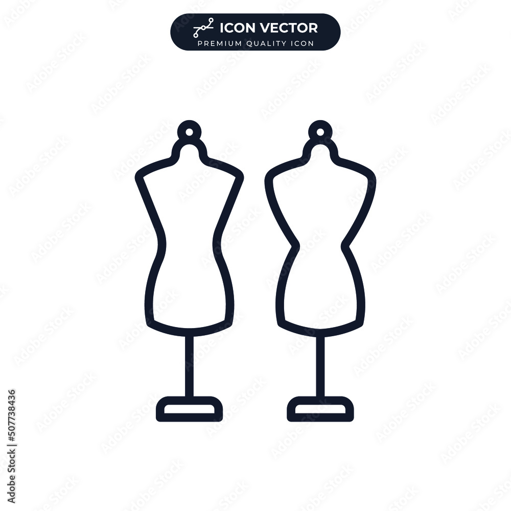 mannequins icon symbol template for graphic and web design collection