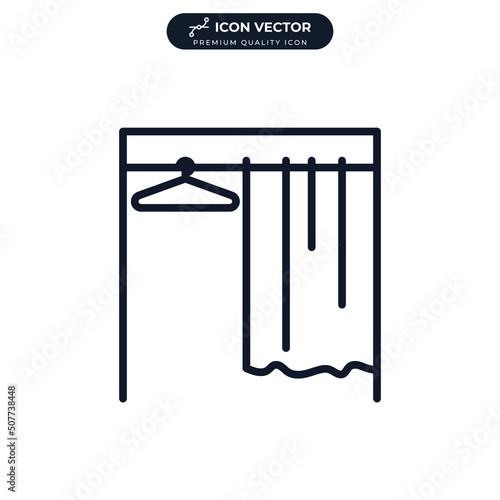 fitting room icon symbol template for graphic and web design collection logo vector illustration