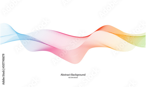 Colorful abstract line background. dynamic abstract line design in modern and luxurious style