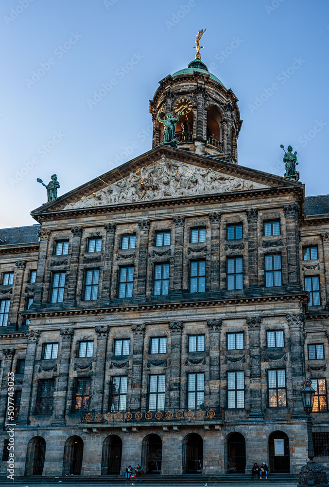 Royal Palace (Koninklijk Paleis) in Amsterdam, The Netherlands