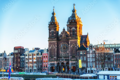 Canvas Print Saint Nicholas Church (Sint Nicolaaskerk), Amsterdam, The Netherlands