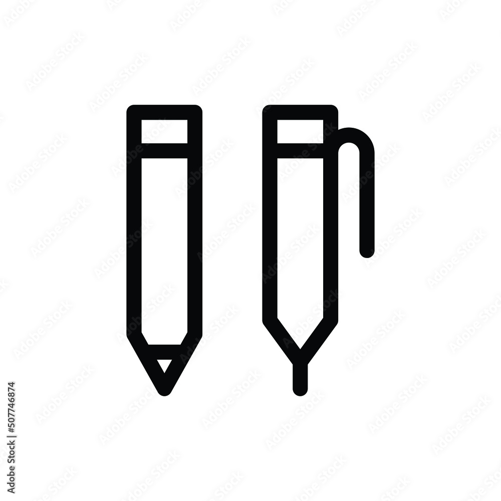 Pen and pencil vector icon symbol design Pen and pencil vector icon symbol design