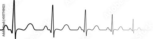 Icons symbol death resurrection heartbeat attenuation resuming heart beats