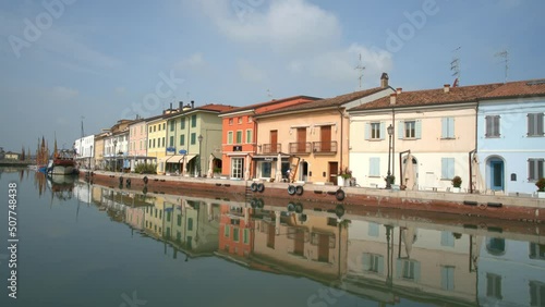 On the canal port of Cesenatico riviera romagnola Italy photo