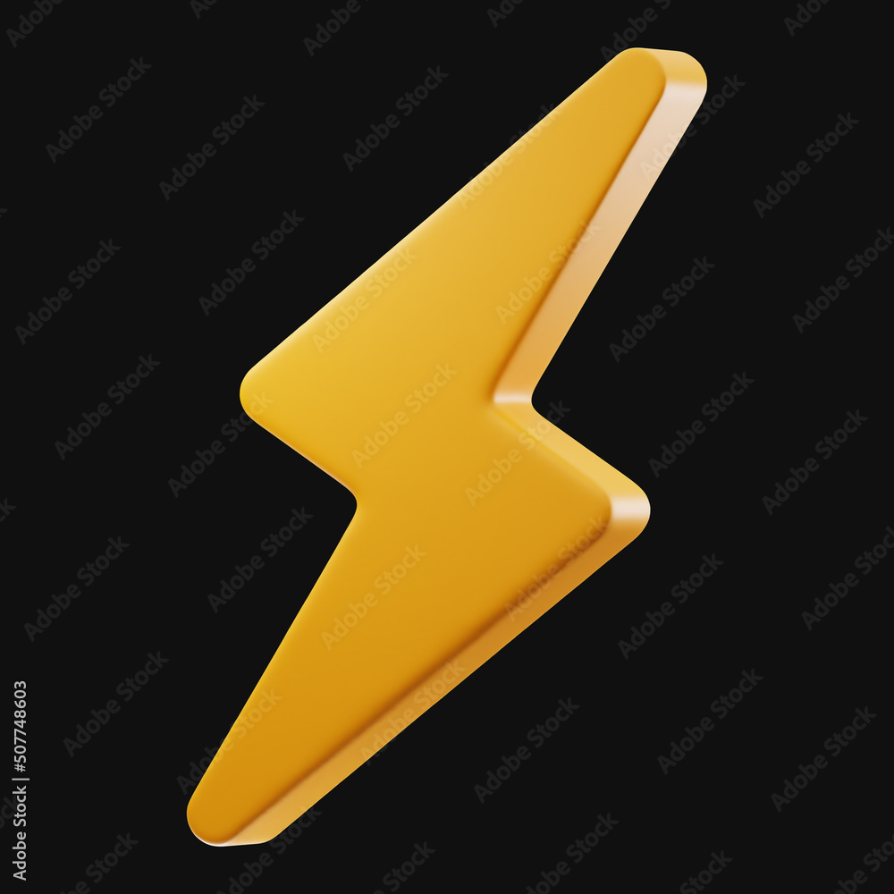Premium Lightning User Interface 3d rendering on isolated background Premium Lightning User Interface 3d rendering on isolated background