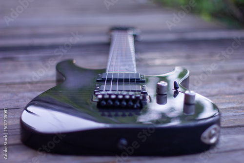 electric guitar close up