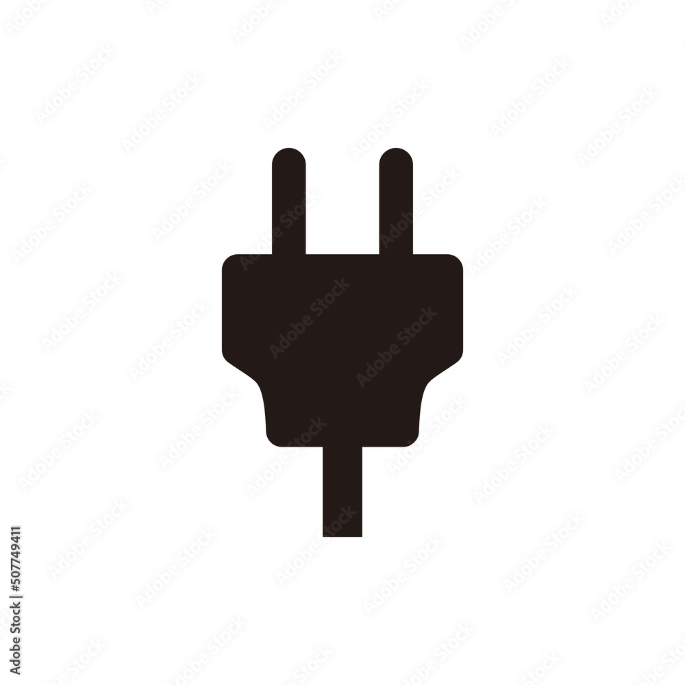 plug vector icon on white background plug vector icon on white background